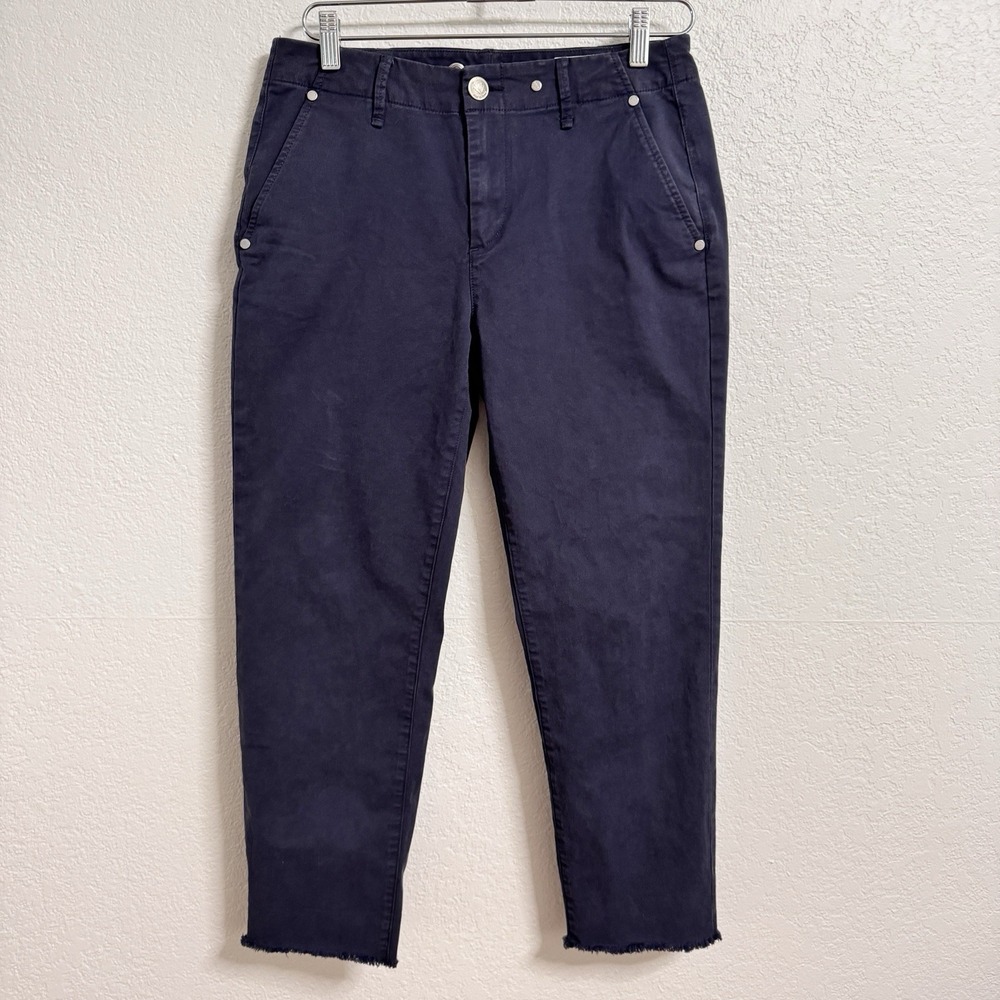 Rag‎ & Bone Pants Womens 26 Blue Raw Hem Cropped Casual